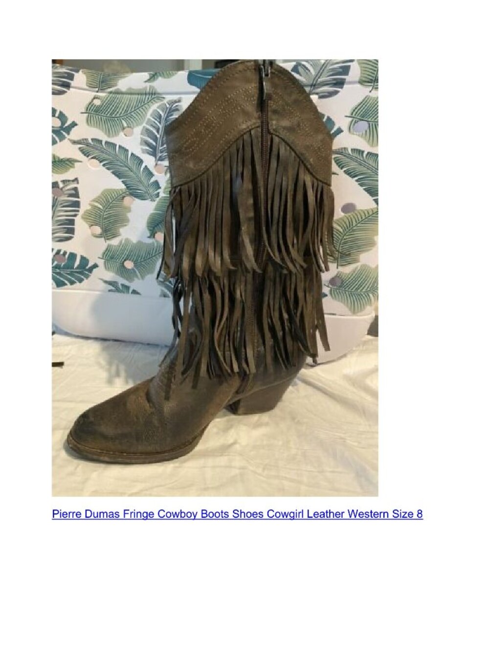 Pierre Dumas Western Leather Boots, brown/black, 7.5